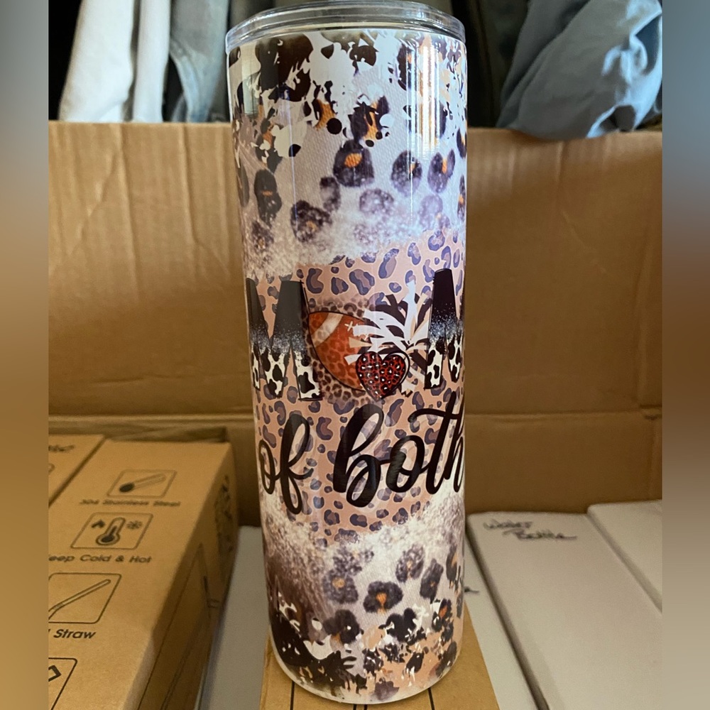 New 20oz Sublimation Tumbler- Comes W/Reusable Straw & Lid